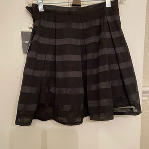 Black mini skirt